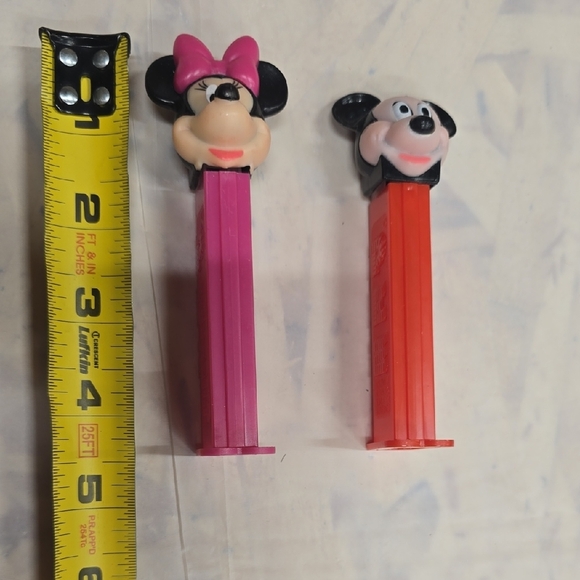 Vintage Mickey/Minnie Pink and Red Pez Character Candy Dispensers Mint (2) - Picture 2 of 5